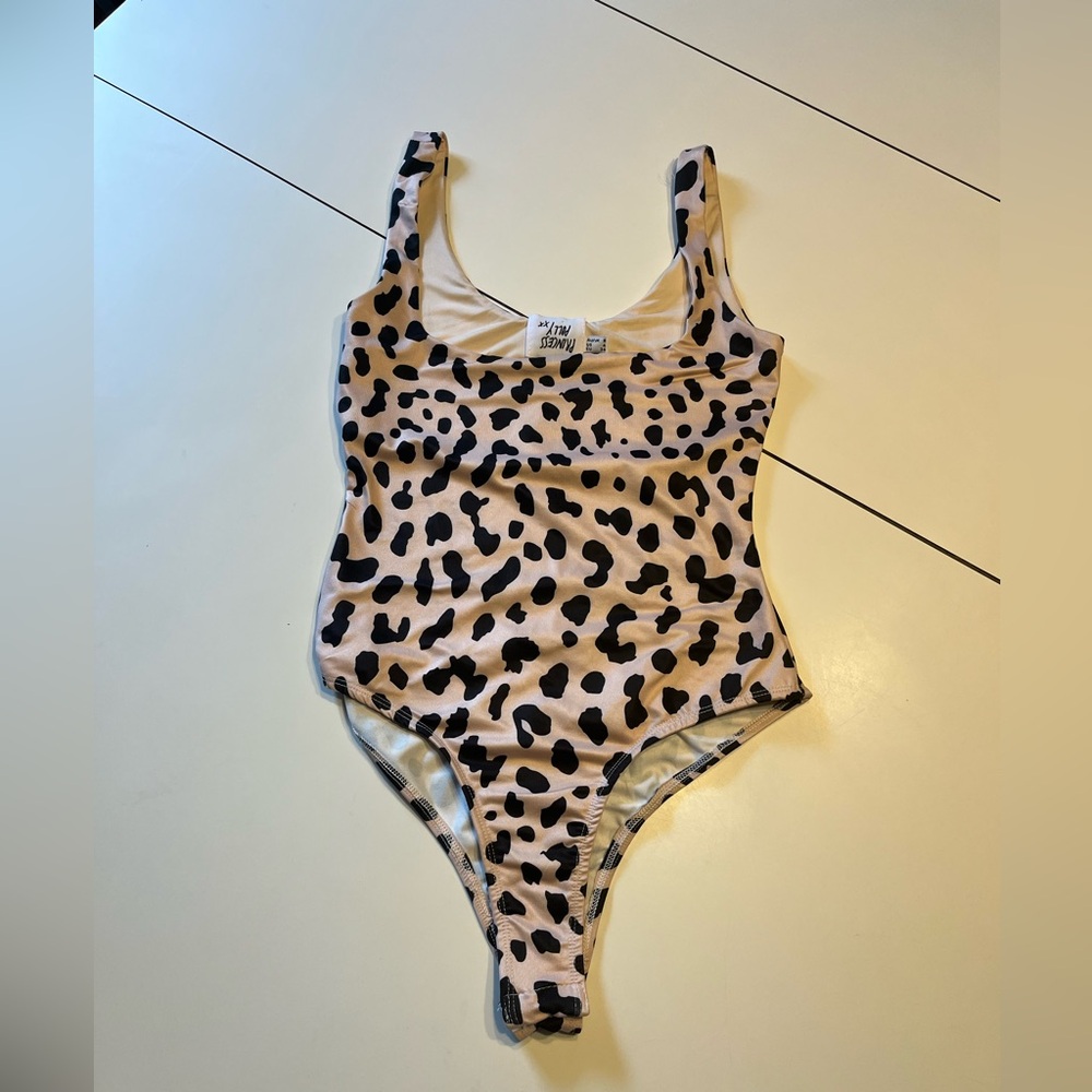 Princess Polly size 4 black tan animal print tank bodysuit - Picture 1 of 9